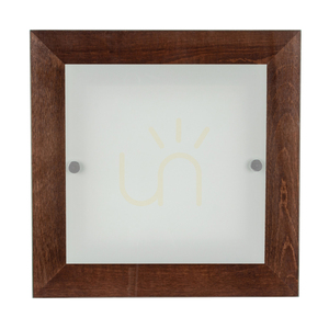 Nástěnné svítidlo Finn, 1xLED, 2700 K, 14 W, bukové a ořechové dřevo / bílé průhledné sklo, 29 cm small 0