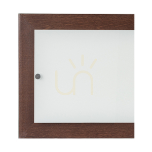Nástěnné svítidlo Finn, 1xLED, 2700 K, 24 W, bukové a ořechové dřevo / bílé průhledné sklo, 57 cm small 1
