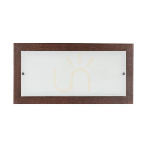 Kontrola Nástěnné svítidlo Finn, 1xLED, 2700 K, 24 W, bukové a ořechové dřevo / bílé průhledné sklo, 57 cm