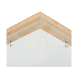 Stropní svítidlo Finn, 1xLED, 2700 K, 24 W, bříza/chromovaný kov/bílé sklo, 40 cm small 1