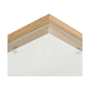 Stropní svítidlo Finn, 1xLED, 2700 K, 24 W, olejovaný dub/chromovaný kov/bílé sklo, 40 cm small 1