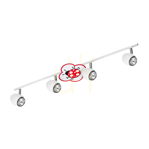 Stropní svítidlo Fly 4xGU10, Max. 50 W, bílý/chromovaný kov s motivem berušky, 81 cm small 0