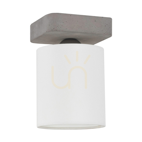 Kontrola Jemné nástěnné svítidlo 1xE27 Max. 25 W, betonově šedá/černý kov/bílý stínidlo 13,5 cm