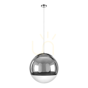 Závěsné svítidlo Gino, 1xE27, Max. 60 W, chromovaný kov / pochromované sklo, Ø 50 cm small 0