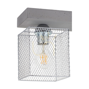 Stropní svítidlo Gittan, 2xE27, Max. 60 W, betonově šedá / chromovaný kovový stínidlo, 35 cm small 1