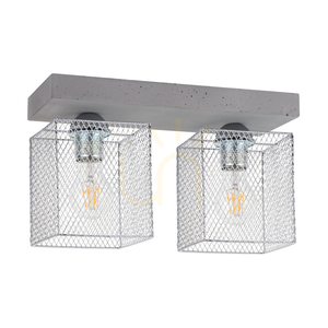 Stropní svítidlo Gittan, 2xE27, Max. 60 W, betonově šedá / chromovaný kovový stínidlo, 35 cm small 0