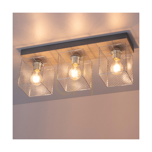 Stropní svítidlo Gittan, 3xE27, Max. 60 W, betonově šedá / chromovaný kovový stínidlo, 55 cm small 2