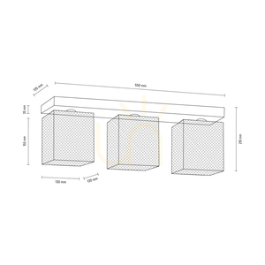 Stropní svítidlo Gittan, 3xE27, Max. 60 W, betonově šedá / chromovaný kovový stínidlo, 55 cm small 3