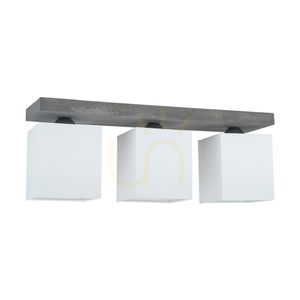 Stropní svítidlo Spot Light GREAT 2241336, 3 × E27, šedý beton a bílá stínítka, 55 cm small 0