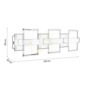 Nástěnné svítidlo Hana, 3xLED, 3000 K, 5 W, leštěný hliník, kov/mléčně průhledné sklo, 54,5 cm small 4
