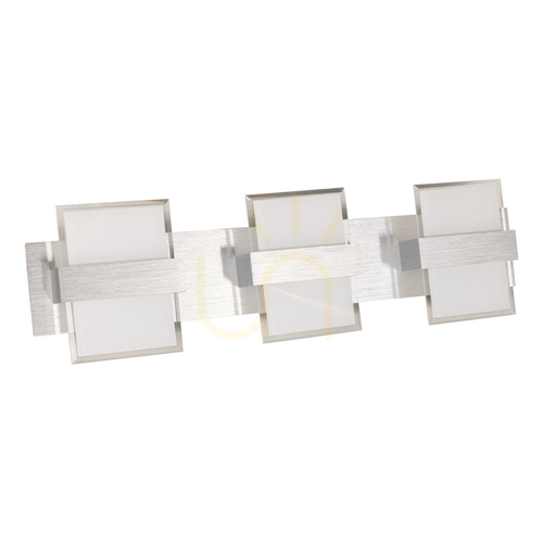 Kontrola Nástěnné svítidlo Hana, 3xLED, 3000 K, 5 W, leštěný hliník, kov/mléčně průhledné sklo, 54,5 cm
