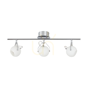 Stropní svítidlo Ida, včetně 3x LED 2700 K 3 W, chromovaný kov / bílý skleněný stínidlo, 67,5 cm small 0