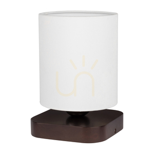 Stolní lampa Jenta, 1xE27, Max. 25 W, bukové a ořechové dřevo, černý PVC kabel, bílé stínidlo, 13,5 cm small 0