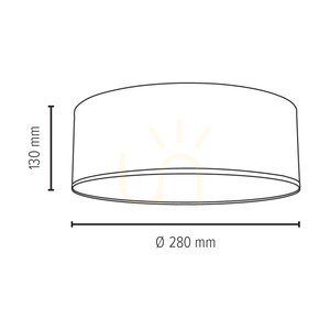 Stropní svítidlo Josefina, 1xLED, 2700 K, 13 W, bílý kov/hnědé stínidlo, Ø 28 cm small 3