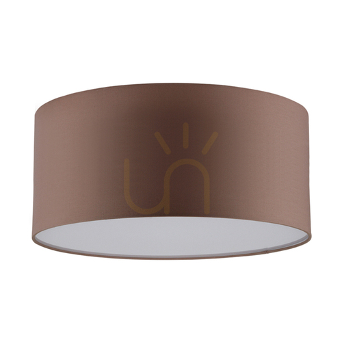 Kontrola Stropní svítidlo Josefina, 1xLED, 2700 K, 13 W, bílý kov/hnědé stínidlo, Ø 28 cm