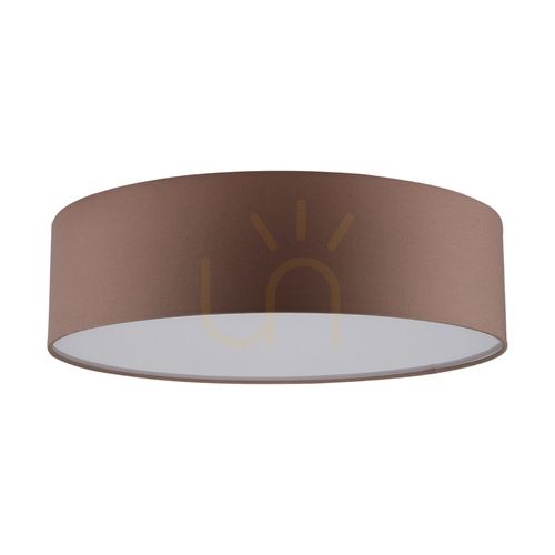 Kontrola Stropní svítidlo Josefina, 1xLED, 2700 K, 18 W, bílý kov/hnědý stínidlo, Ø 38 cm