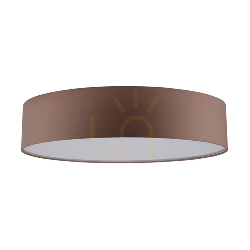 Kontrola Stropní svítidlo Josefina, 1xLED, 2700 K, 30 W, bílý kov/hnědý stínidlo, Ø 48 cm