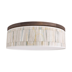 Stropní svítidlo Josefina I, včetně 1 ks LED 2700 K 18 W, borovice mořená do odstínu ořechu / stínidlo z vícebarevné tapety, Ø 48 cm small 0
