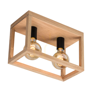 Stropní svítidlo Kago, 2xE27, Max. 60 W, olejovaný dub/černý kov, 36 cm small 1