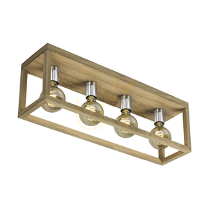 Stropní svítidlo Kago, 4xE27, Max. 60 W, olejovaný dub/chromovaný kov, 68 cm small 0