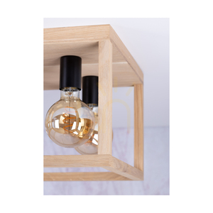 Stropní svítidlo Kago, 4xE27, Max. 60 W, olejovaný dub/černý kov, 36 cm small 2