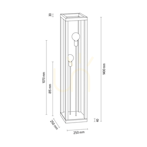 Stojací lampa Kago, 2xE27, Max. 60 W, olejovaný dub / chromovaný kov / černý opletený kabel, 25 cm small 2