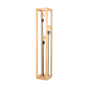 Stojací lampa Kago, 3xE27, Max. 60 W, olejovaný dub / černý kov / černý opletený kabel, 25 cm small 0