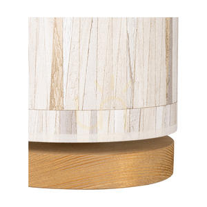 Stolní lampa Kairo, 1xE27, Max. 25 W, borovice mořená do hněda, hnědá/černá, PVC kabel/pestré barvy, stínidlo z tapety, Ø 15 cm small 2