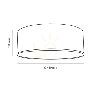 Stropní svítidlo Kairo, včetně 1x LED 2700 K 30 W, bílý kov / barevný stínidlo z tapety, Ø 48 cm small 2
