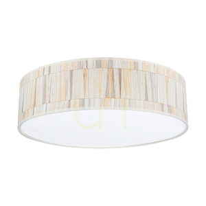 Stropní svítidlo Kairo, včetně 1x LED 2700 K 30 W, bílý kov / barevný stínidlo z tapety, Ø 48 cm small 0