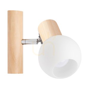 Nástěnné svítidlo Spot Light Karin 2231160 – bříza, bílé sklo, 1×E14 small 0