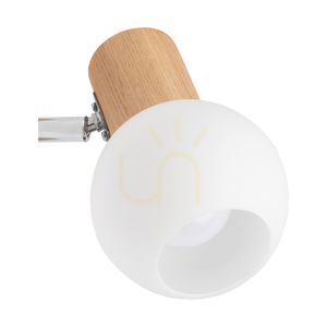 Nástěnné svítidlo Spot Light Karin 2231174 – olejovaný dub, bílé skleněné stínidlo, 1×E14 small 1