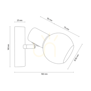 Nástěnné svítidlo Spot Light Karin 2231174 – olejovaný dub, bílé skleněné stínidlo, 1×E14 small 2