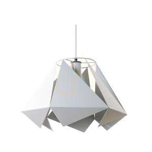 Závěsné svítidlo Kite, 1xE27, max.. 60 W, bílý kov / bílý PVC kabel, Ø 38 cm small 1
