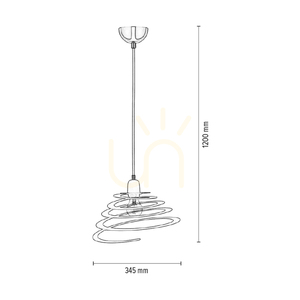 Závěsné svítidlo Komet, 1xE27, Max. 60 W, chromovaný kov / černý PVC kabel / černý kovový stínidlo, Ø 34,5 cm small 3