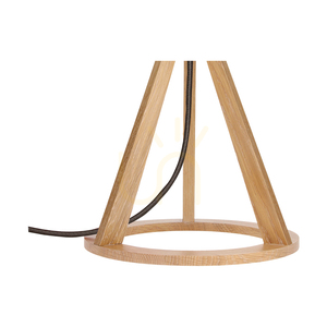 Stolní lampa Konan, 1xE27, max.. 25 W, olejovaný dub / antracitový pletený kabel / krémový stínidlo Ø 30 cm small 1