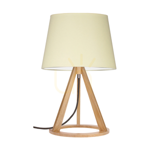 Stolní lampa Konan, 1xE27, max.. 25 W, olejovaný dub / antracitový pletený kabel / krémový stínidlo Ø 30 cm small 0