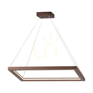 Závěsné svítidlo Legno, 1xLED, 3000 K, 31,5 W, bukové a ořechové dřevo / průhledný PVC kabel, 84 cm small 1