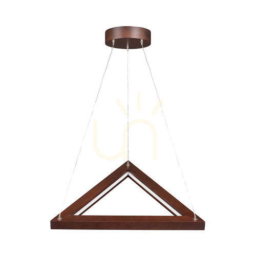 Kontrola Závěsné svítidlo Legno 3xLED 3000K 18 W, bukové a ořechové dřevo / průhledný PVC kabel, 53,5 cm