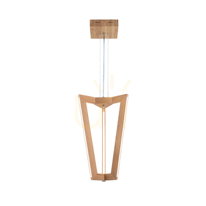 Závěsné svítidlo Leif, 6xLED, 3000 K, 43 W, olejovaný dub / průhledný PVC kabel, 53 cm small 1