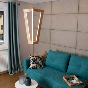 Závěsné svítidlo Leif, 6xLED, 3000 K, 43 W, olejovaný dub / průhledný PVC kabel, 53 cm small 5