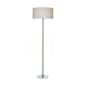Stojací lampa Leila, 1xE27, Max. 60 W, chromovaný kov / průhledný PVC kabel / stínidlo z papíru a PVC s krokodýlím vzorem, Ø 50 cm small 1