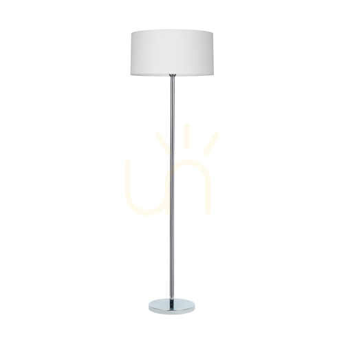 Kontrola Stojací lampa Leila, 1xE27, Max. 60 W, chromovaný kov / průhledný PVC kabel / stínidlo z papíru a PVC s krokodýlím vzorem, Ø 50 cm