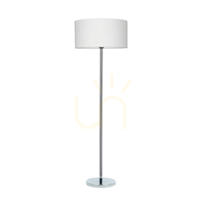 Stojací lampa Leila, 1xE27, Max. 60 W, chromovaný kov / průhledný PVC kabel / stínidlo z papíru a PVC s puntíkovaným vzorem, Ø 50 cm small 0