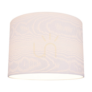Stolní lampa Leila, 1xE27, Max. 40 W, chromovaný kov / průhledný PVC kabel / stínidlo z papíru a PVC se vzorem napodobujícím dřevo, Ø 50 cm small 3