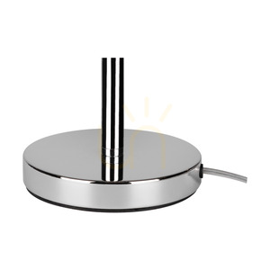 Stolní lampa Leila, 1xE27, Max. 40 W, chromovaný kov / průhledný PVC kabel / stínidlo z papíru a PVC se vzorem napodobujícím dřevo, Ø 50 cm small 5
