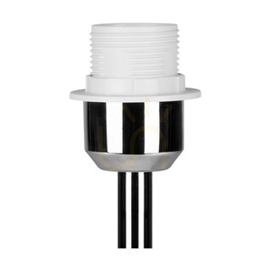 Stolní lampa Leila, 1xE27, Max. 40 W, chromovaný kov / průhledný PVC kabel / stínidlo z papíru a PVC se vzorem napodobujícím dřevo, Ø 50 cm small 6