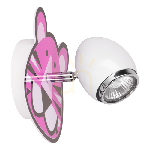 Kontrola Nástěnné svítidlo Lenny 1xGU10 Max. 50 W, bílý/chromovaný kov s tygřím potiskem, 14 cm