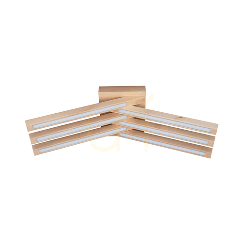 Kontrola Stropní svítidlo Linus Crossed, 6xLED, 3000 K, 27 W, bříza, 57 cm