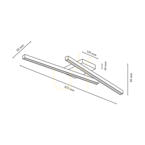 Stropní svítidlo Linus Sidelong, 2×LED, 3000 K, 18 W, bukové a ořechové dřevo, 87,5 cm small 3